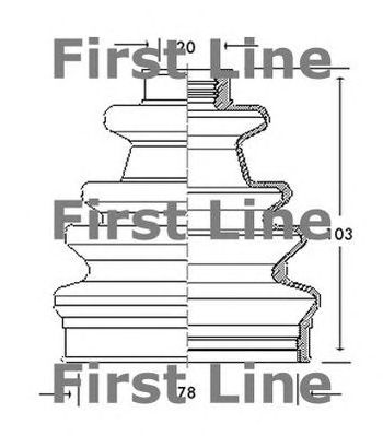 FIRST LINE fcb2041 -  Пыльник, приводной вал